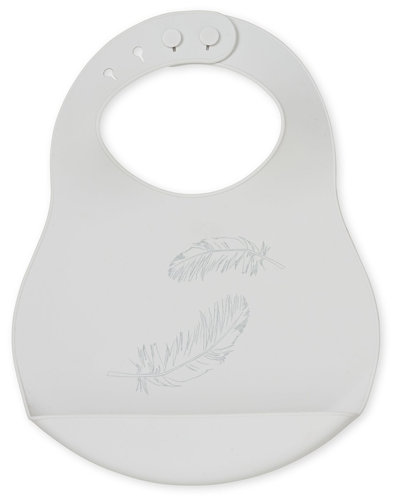 Śliniak Feather 22x26 cm szary – obraz-1