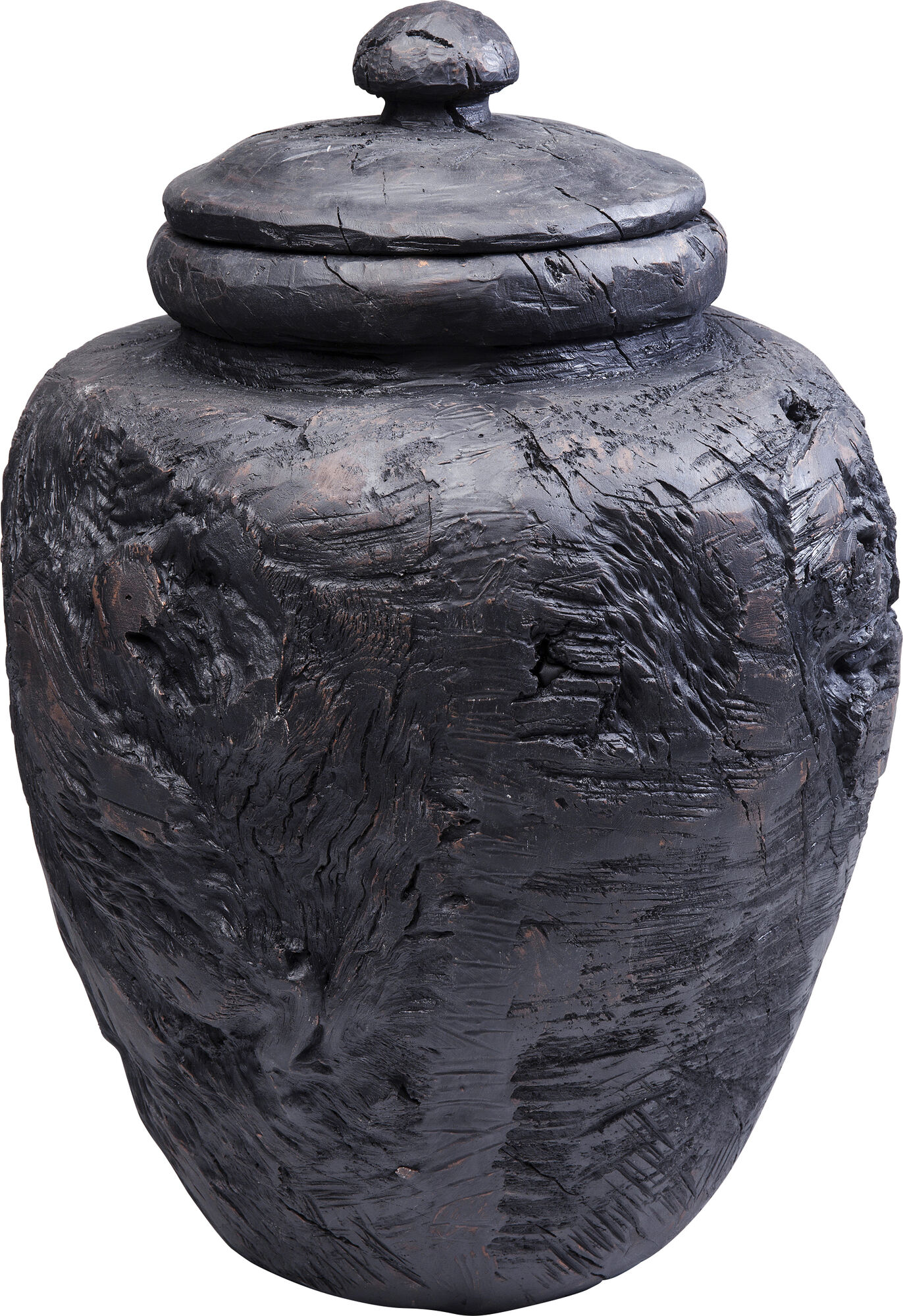 Słoik dekoracyjny Elemento Ø43x60 cm czarny – obraz-1