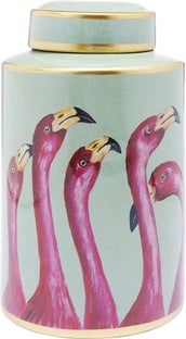 Stiklinis indas su dangteliu Flamingos 29cm – paveikslėlis-1.