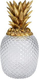 Słoik dekoracyjny biały ananas 16x16 cm – obraz-1