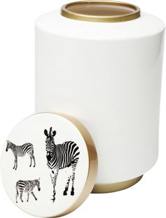 Деко буркан Zebra White 33cm – изображение-1.