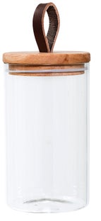Słoik pokrywka drewniana z uchwytem Ø11x21 cm – obraz-1