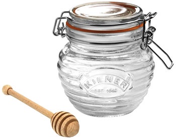 Słoik na miód 0.4L z czerpakiem w opakowaniu prezentowym – obraz-1