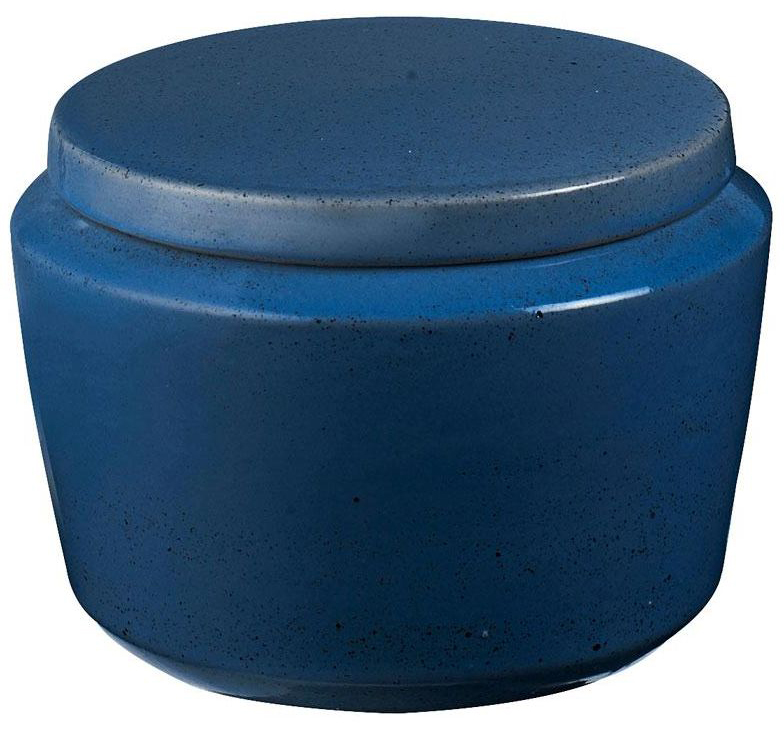 Słoik z pokrywką ceramiczny niebieski Ø14x10 cm – obraz-1