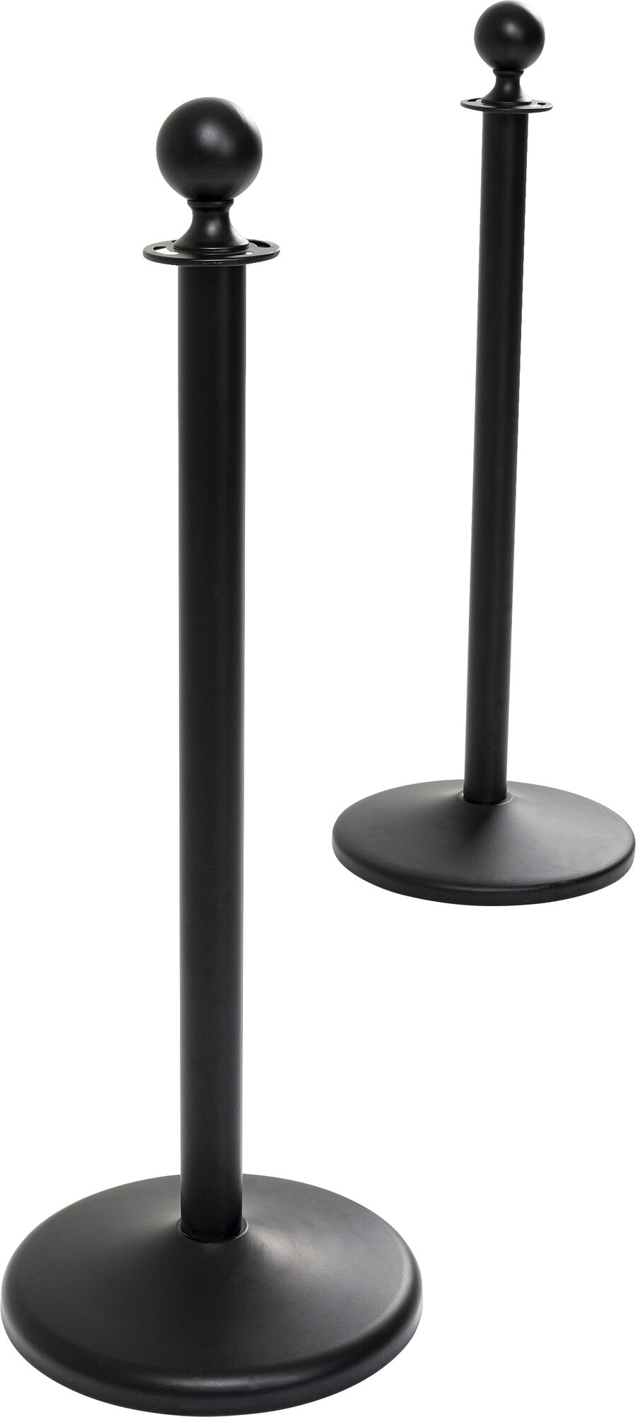 Słupek odgradzający metalowy czarny Ø36x100 cm – obraz-1