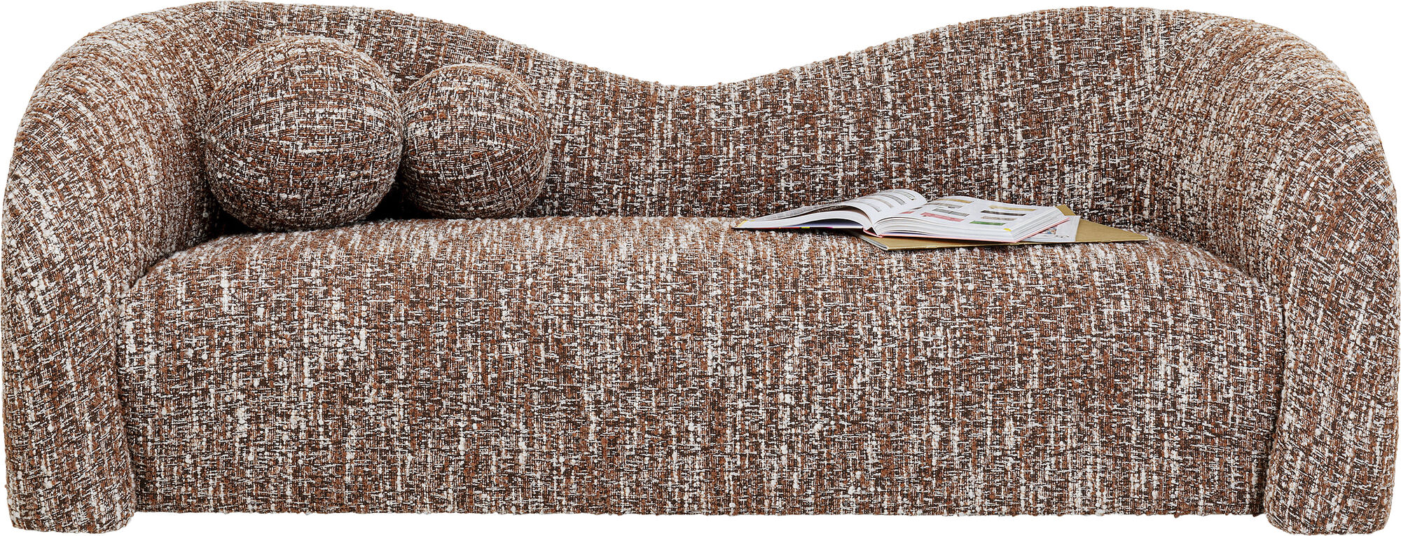 Диван 2-Seater Livia Melange Brown 201cm – изображение-1.