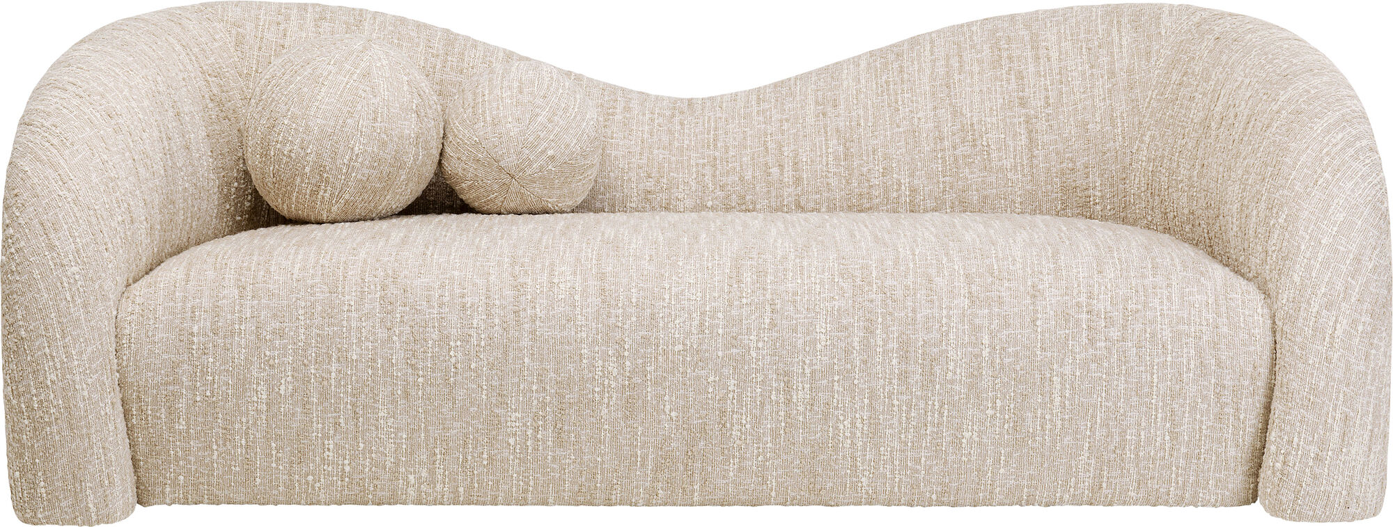 Sofa 2-Seater Livia Melange Cream 201cm – slika-1.