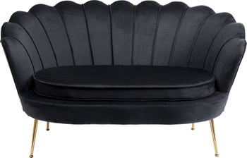 Sofá Water Lily 2 pl negro 132cm – Imagen-1.