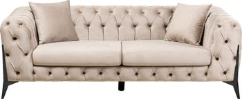 Sofa Bellissima 2-Seter Velour Beige 200cm – bilde-1.