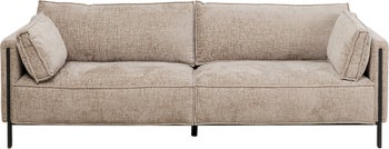 Sofa 3-Seater Victor Fabric Grey 233cm – Imagen-1.