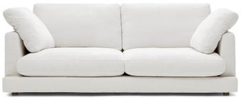 Sofa 3-osobowa biała 210 cm – obraz-1