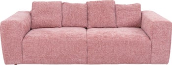 Sofa 3-osobowa Gonzo różowa 236cm – obraz-1