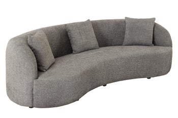 Sofa ATELIER 230 cm 3-osobowa, tkanina bukla szara – grafika-1.
