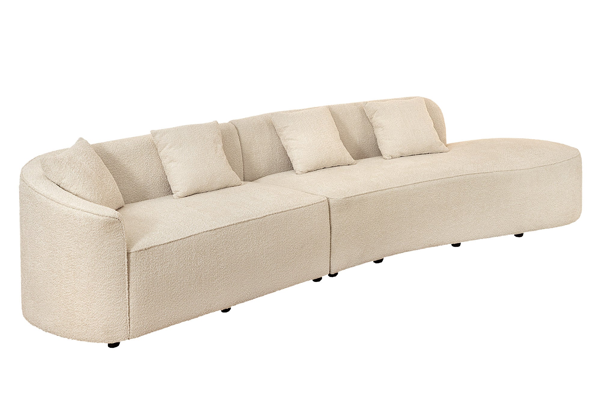 Sofa ATELIER L 330 cm XXL 3-osobowa, tkanina bukla beżowa – grafika-1.