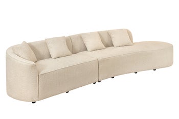 Sofa ATELIER L 330 cm XXL 3-osobowa, tkanina bukla beżowa – grafika-1.