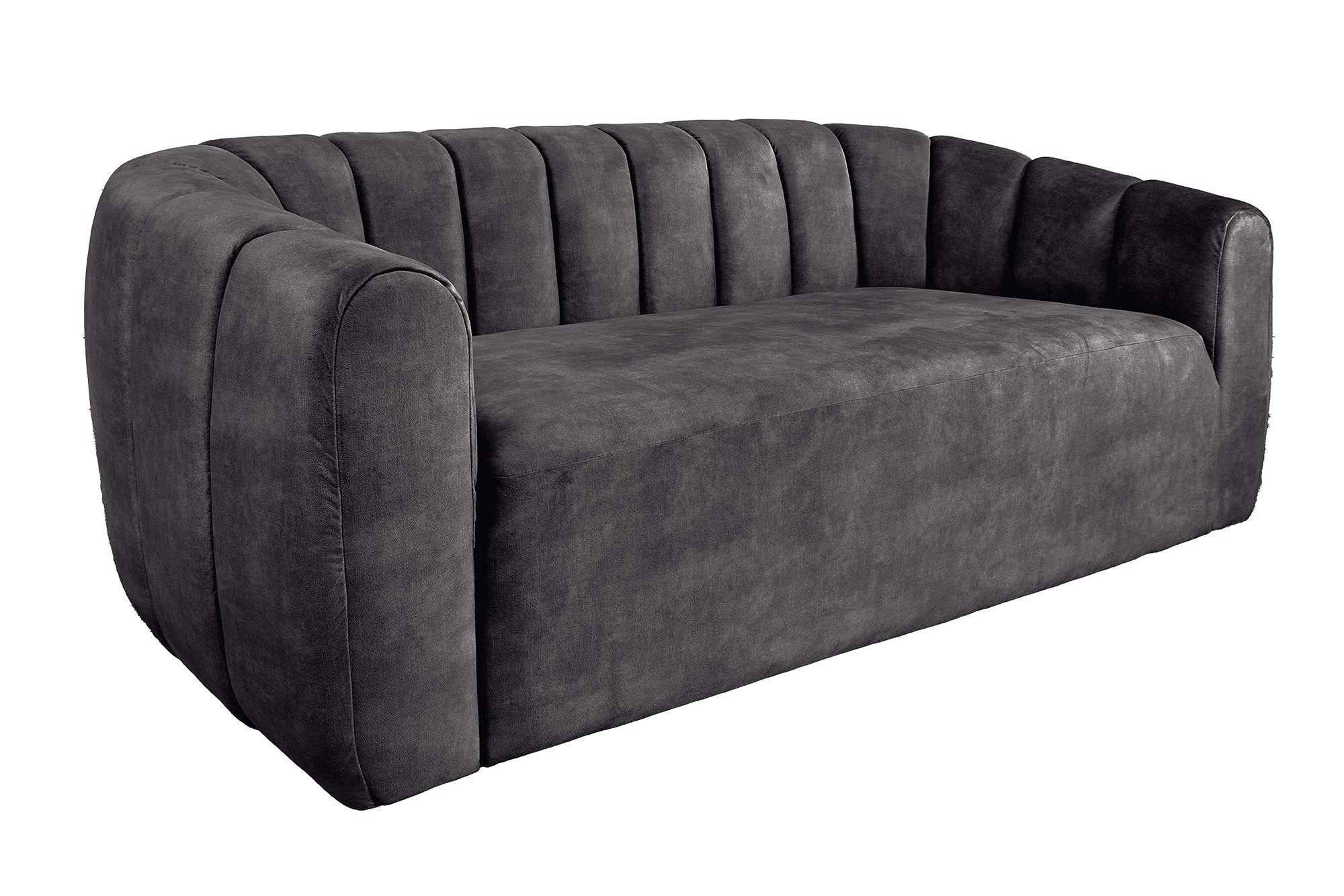 Sofa BABYLON 200 cm 3-osobowa, welwet antracytowy – grafika-1.