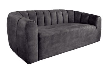 Sofa BABYLON 200 cm 3-osobowa, welwet antracytowy – grafika-1.