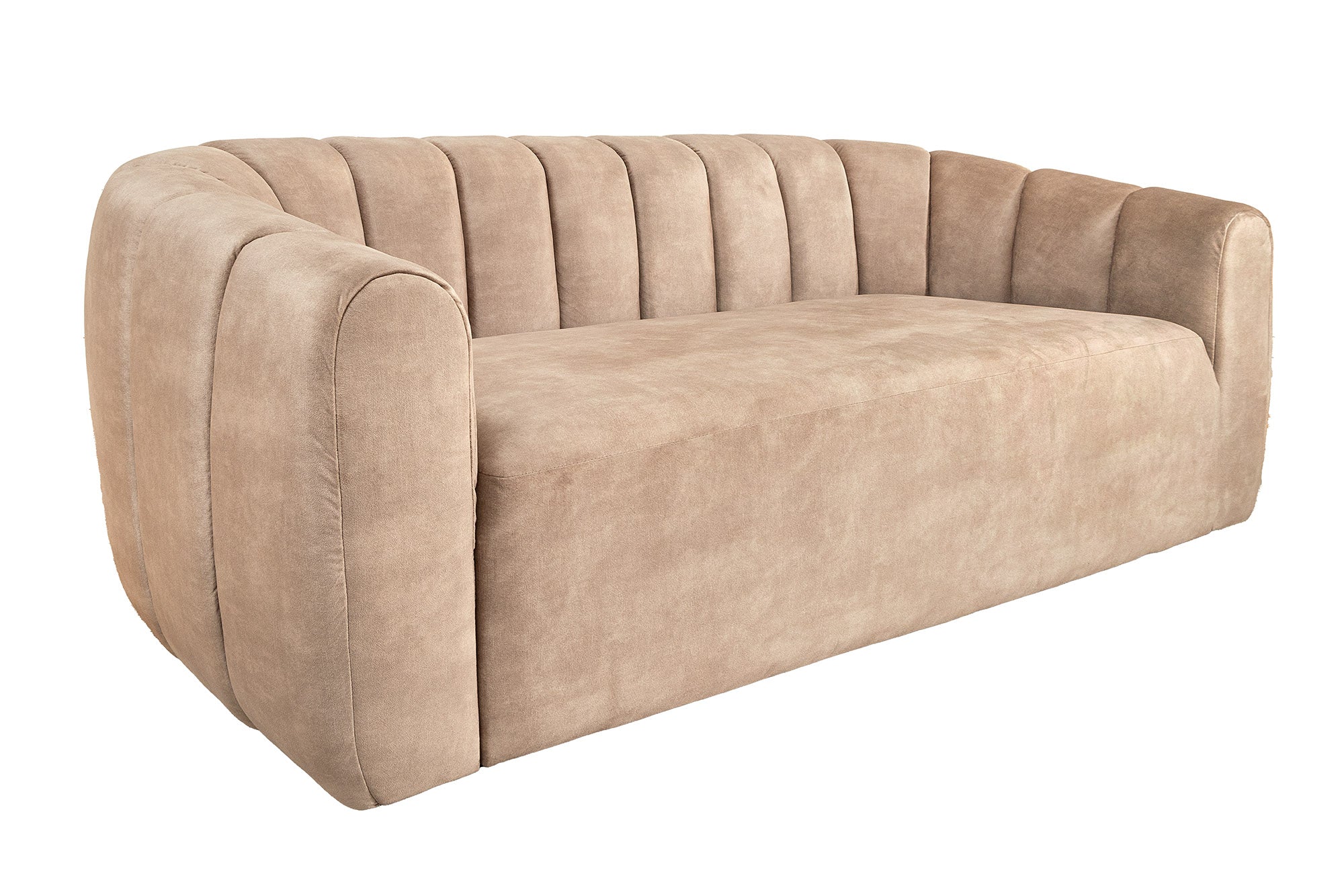 Sofa BABYLON 200 cm 3-osobowa, welwet beżowy – grafika-1.