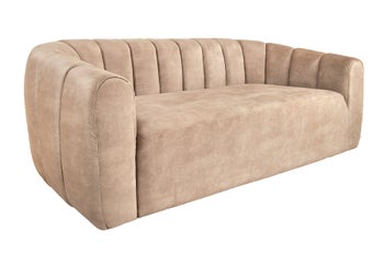 Sofa BABYLON 200 cm 3-osobowa, welwet beżowy – grafika-1.