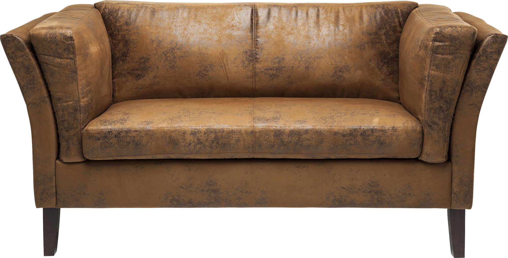 Sofa 2 osobowa brązowa Vintage 160x79 cm – obraz-1