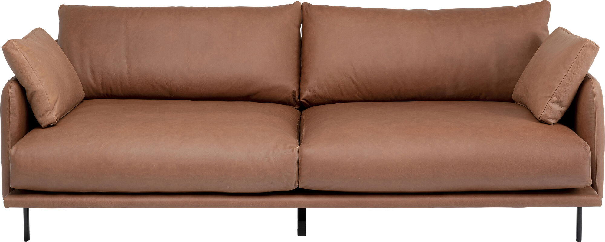 Sofa Edna 3-os. 245 cm koniakowa - skóra anilinowa – grafika-1.