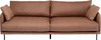 Sofa Edna 3-os. 245 cm koniakowa - skóra anilinowa – grafika-1.