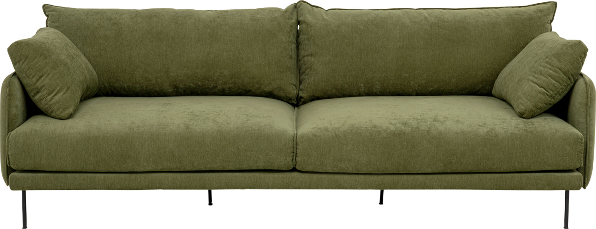 Sofa Edna 3-osobowa zielona 245cm – obraz-1