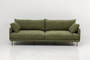 Sofa Edna 3-osobowa zielona 245cm – obraz-1
