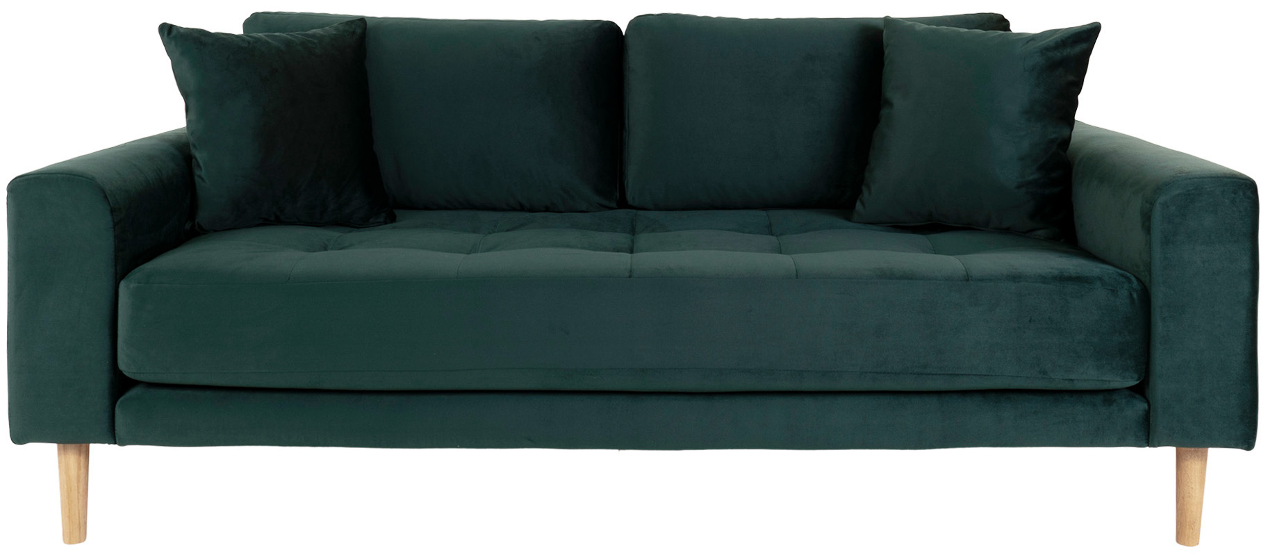 Sofa Lido 2 os. 180 cm welur ciemnozielona – grafika-1.