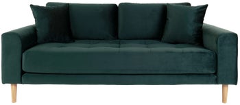 Sofa Lido 2 os. 180 cm welur ciemnozielona – grafika-1.