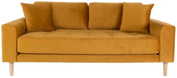 Sofa Lido 2 os. 180 cm welur musztardowa – grafika-1.