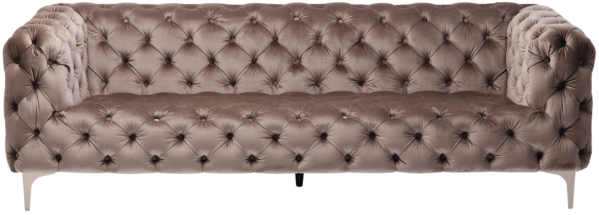 Look 3 pers. sofa, grå velour – billede-1.