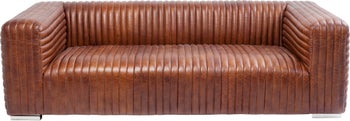 Soffa Malibu - Brun Läder, 3-Sits – bild-1.