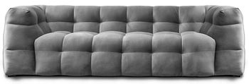 Sofa Michelin 3 os. 236 cm szara – obraz-1