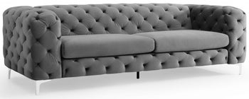 Sofa Modern Barock 238 cm szara – obraz-1