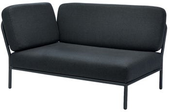 Sofa ogrodowa aluminiowa szara 140x95 cm – obraz-1