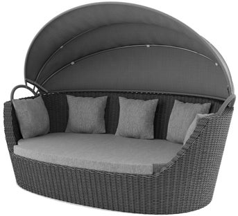 Sofa ogrodowa Portofino 210x155 cm szara – obraz-1