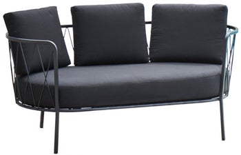 Sofa ogrodowa Sunderland 162x68 cm czarna – obraz-1