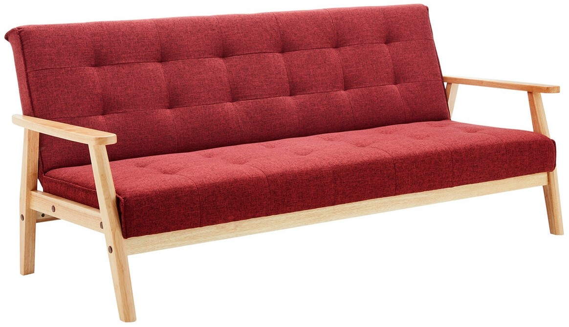 Sofa rozkładana 190x81 cm czerwona d393802 » Dobby sfmeble.pl