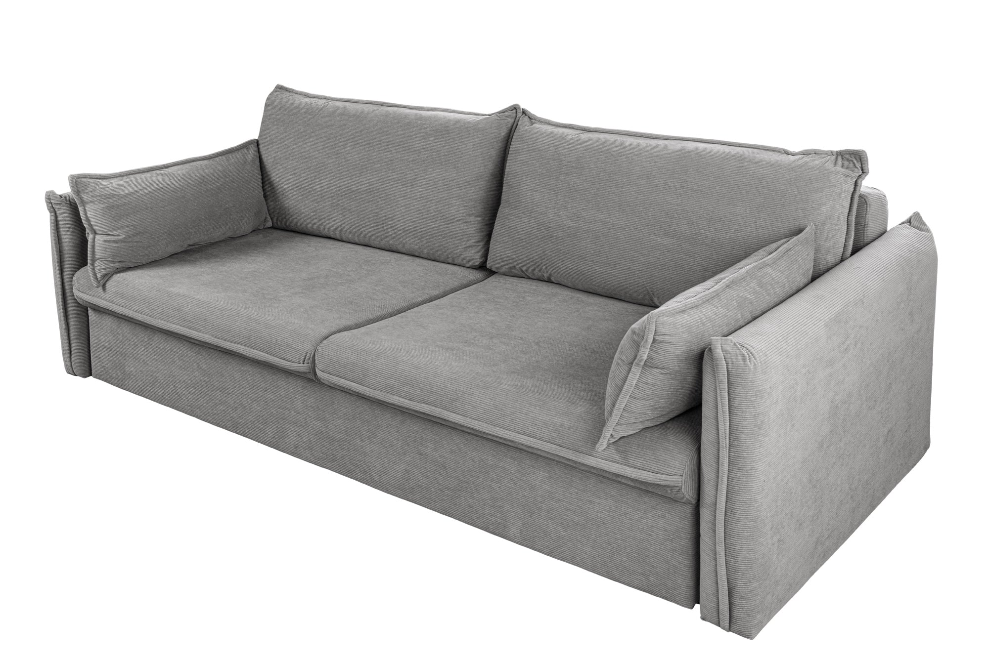 Sofa rozkładana APARTMENT 215 cm 3-osobowa, sztruks szary – grafika-1.