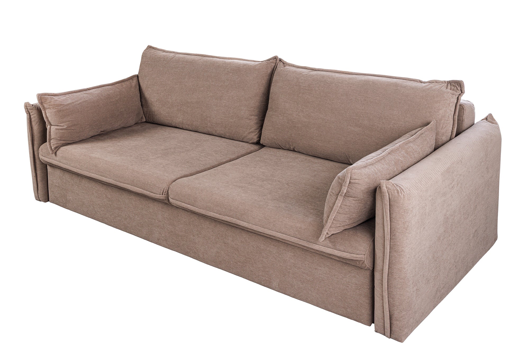 Sofa rozkładana APARTMENT 215 cm 3-osobowa, sztruks taupe – grafika-1.