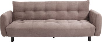 Sofa rozkładana Bed Texas 223x88 cm brązowa – obraz-1