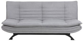 Sofa rozkładana 3 osobowa jasnoszara tkanina nowoczesny design – grafika-1.