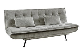 Sofa rozkładana Jazz 195 cm 3-osobowa szarobeżowa – grafika-1.