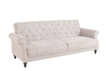 Sofa rozkładana MAISON BELLE AFFAIRE 220 cm, tkanina bukla greige – grafika-1.