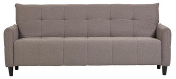 Sofa 2 osobowa rozkładana szara nogi czarne 205x83 cm – obraz-1
