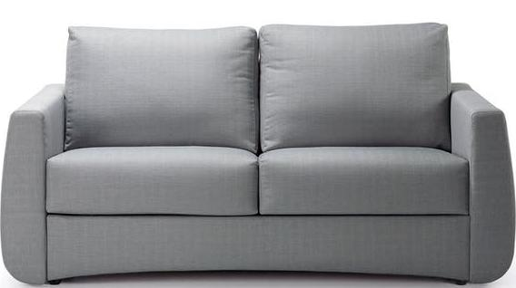 Sofa rozkładana 194x92 cm fioletowa z materacem sprężynowo-piankowym – obraz-1