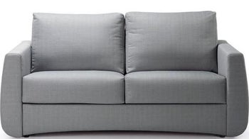 Sofa rozkładana 194x92 cm fioletowa z materacem sprężynowo-piankowym – obraz-1