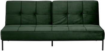 Sofa rozkładana zielona z czarnymi nogami w nowoczesnym stylu – grafika-1.