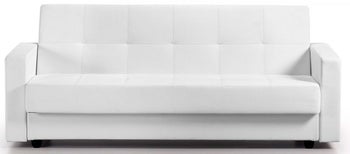 Sofa rozkładana 212x86 cm biała – obraz-1